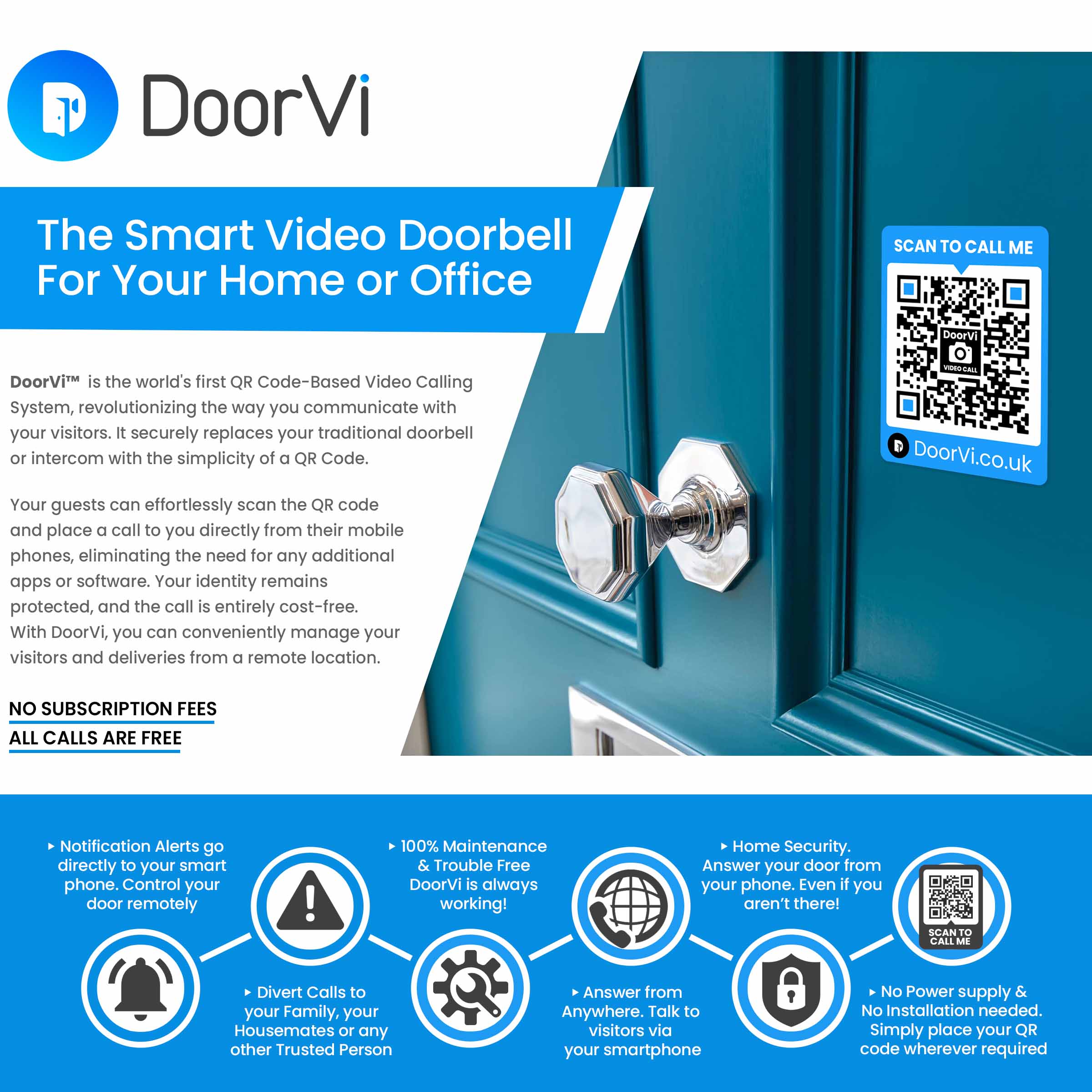 DoorVi. The Smart Video Doorbell for your home or office.