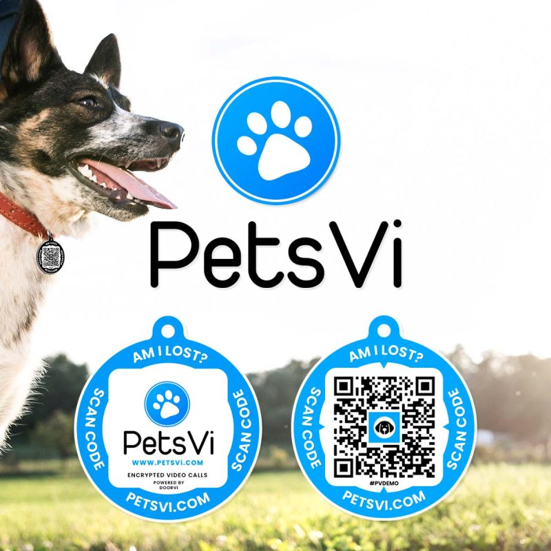 PetsVi - Metal Dog Tag with Smart QR Video